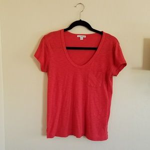 James Perse Slub Boyfriend Pocket Cotton Tee